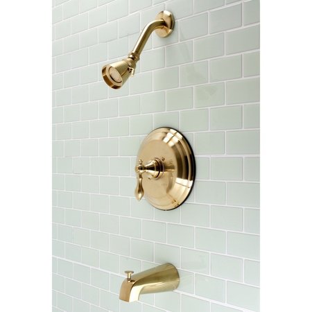 Kingston Brass KB3637ACL Single-Handle Tub and Shower Faucet, Brushed Brass KB3637ACL